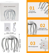 Hair Scalp Massager with 8 Vibrating Contacts | جهاز تدليك فروة الرأس بـ 8 نقاط اهتزاز view 4