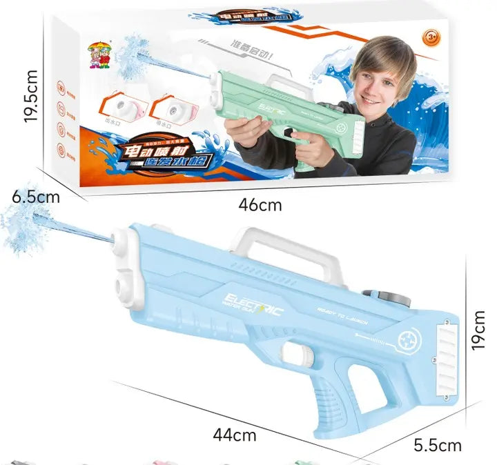 High Power Electric Water Blaster – Auto Refill, Strong Stream & Rechargeable Battery رشاش ماء كهربائي قوي – تعبئة تلقائية وتدفق قوي وبطارية قابلة للشحن
