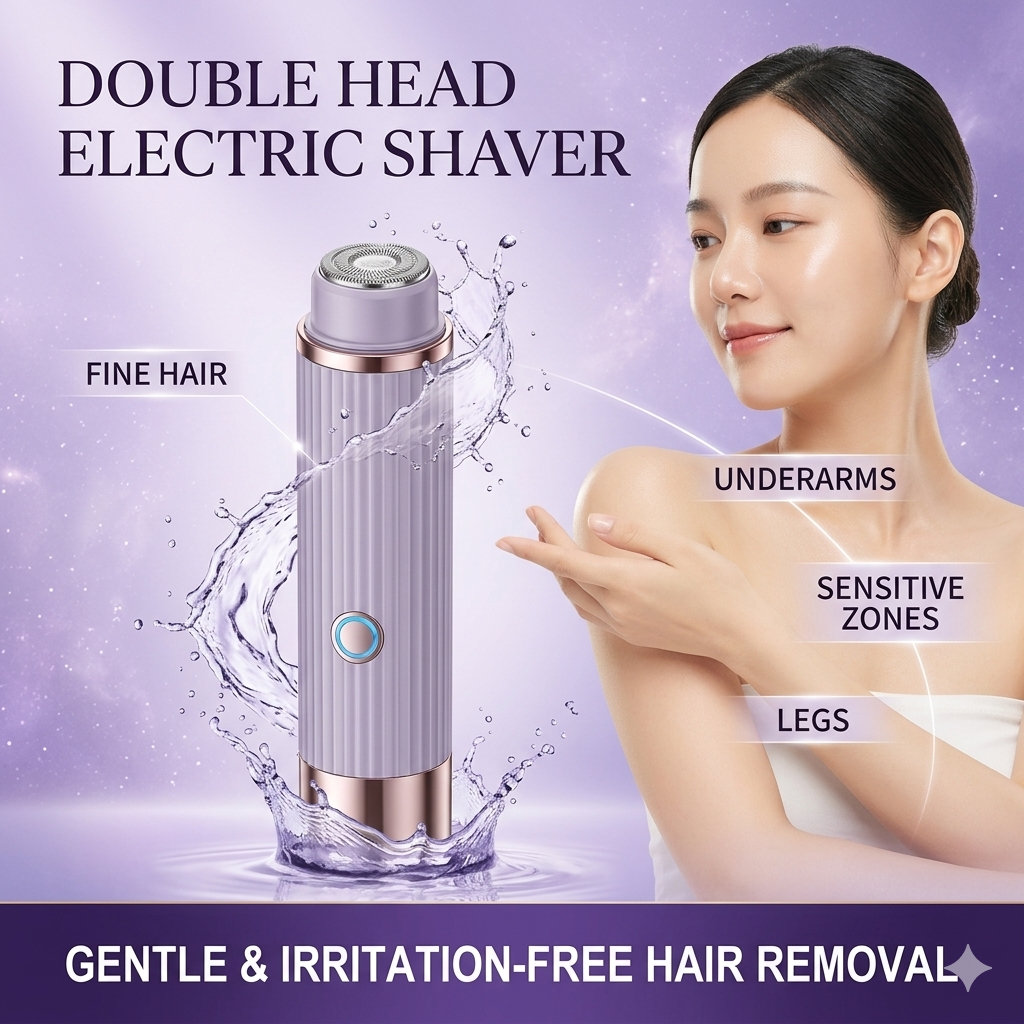 Double Head Electric Shaver ماكينة حلاقة كهربائية برأسين