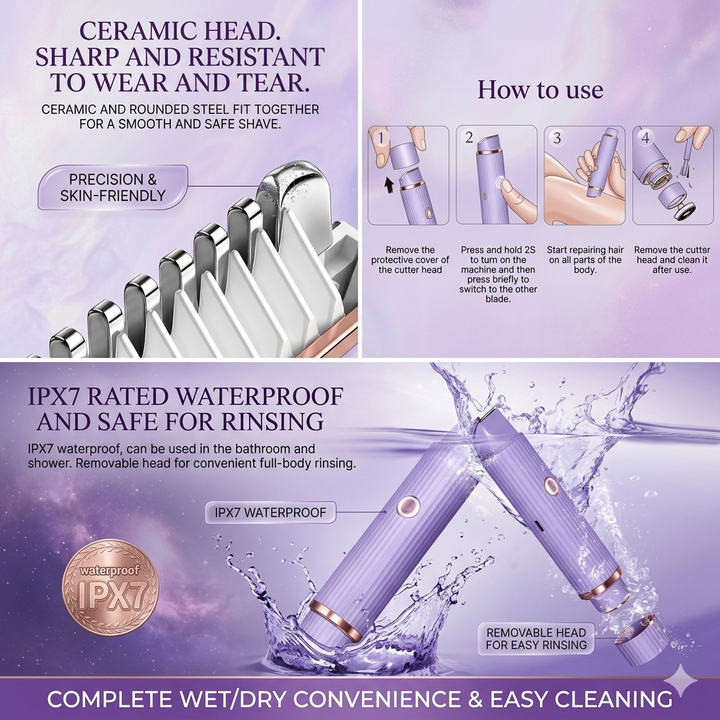Double Head Electric Shaver ماكينة حلاقة كهربائية برأسين