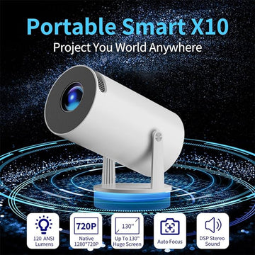 Portable Smart X10 Mini Projector HD | بروجكتور X10 الذكي المحمول