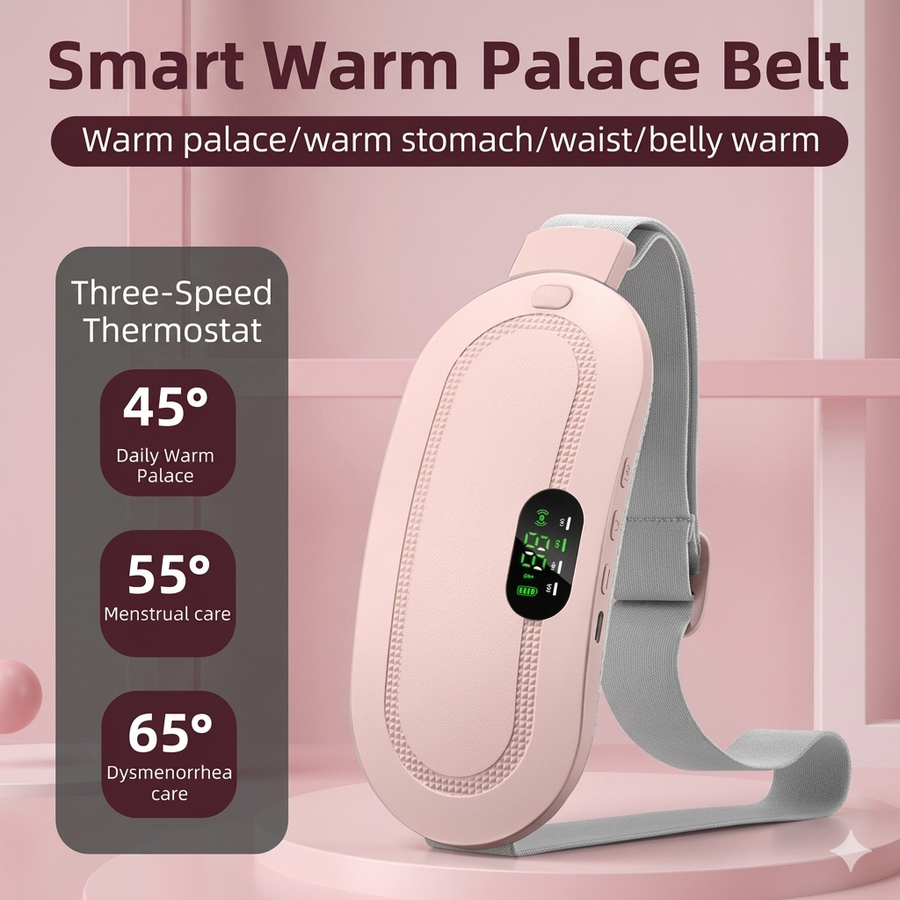 Electric Period Cramp Massager Belt | حزام تدليك وتدفئة لتخفيف آلام الدورة