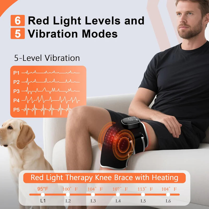 Dual Pack Smart Heated Knee Massager  جهاز تدليك الركبة الحراري الذكي – عبوة مزدوجة