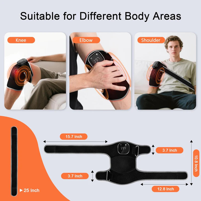 Dual Pack Smart Heated Knee Massager  جهاز تدليك الركبة الحراري الذكي – عبوة مزدوجة
