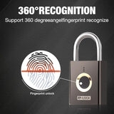 Golden Fox - Fingerprint Padlock view 1