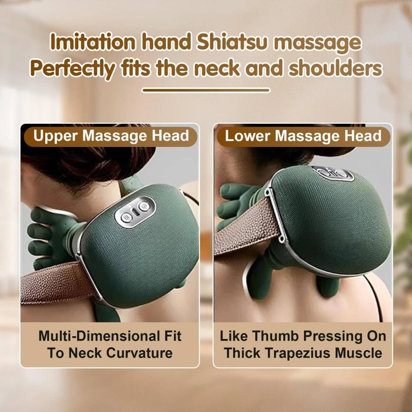 Portable Bionic Heated Neck & Back Massager | جهاز تدليك حراري محمول للرقبة والظهر